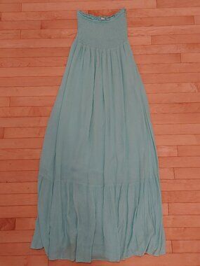 Boston Proper Seafoam Strapless Tube Top Maxi Dress Size XS Beach Resort